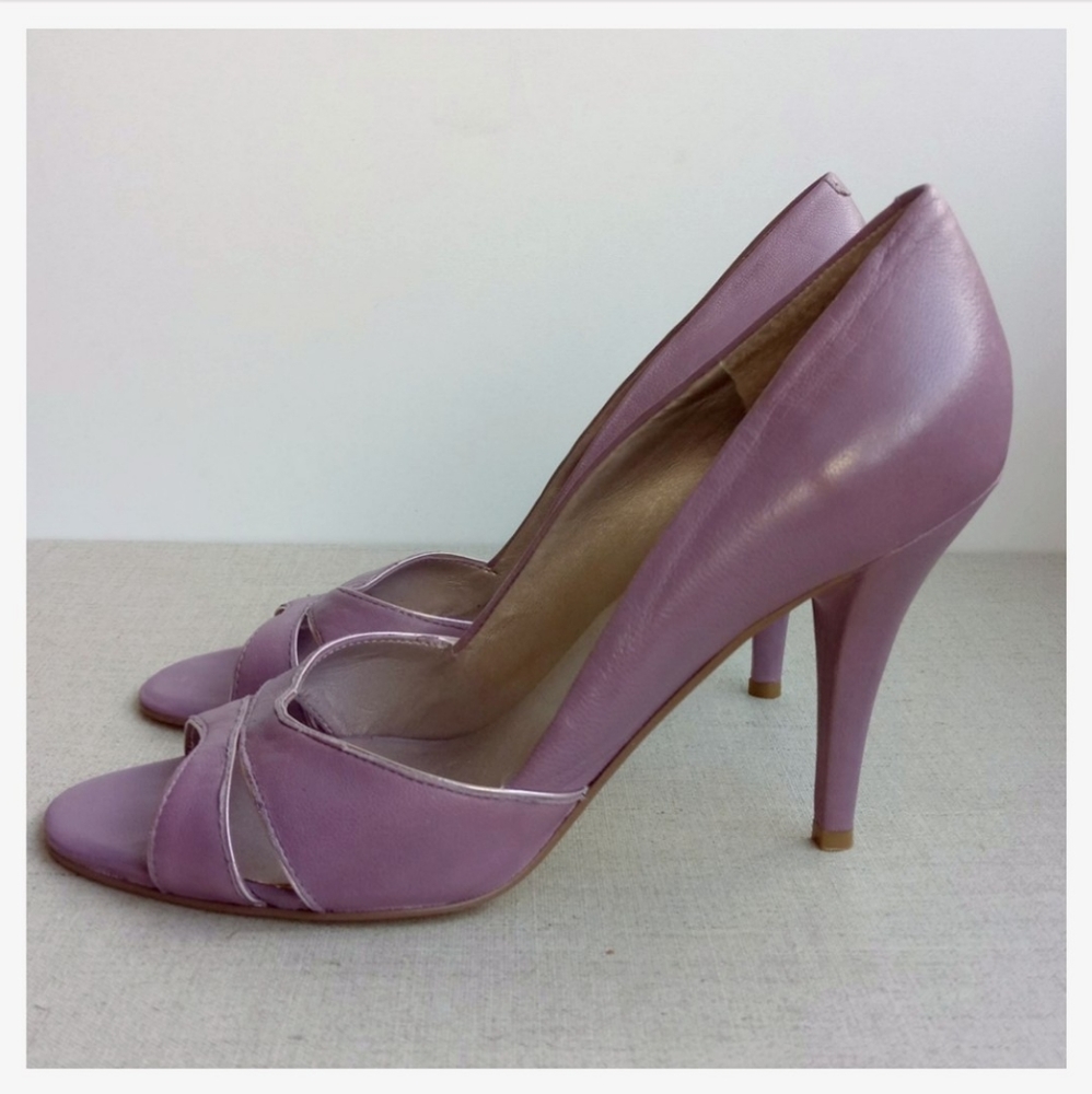 Nine West Women US 8M Lilac Leather High Heels